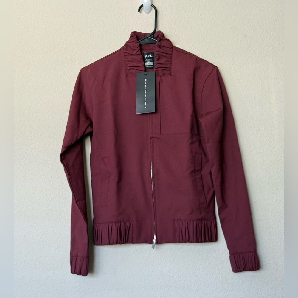 New APL Burgundy Bomber Jacket Size XS